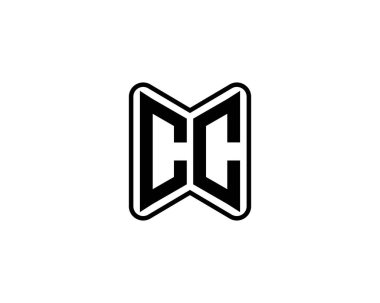 CC logo tasarım vektör şablonu. CC