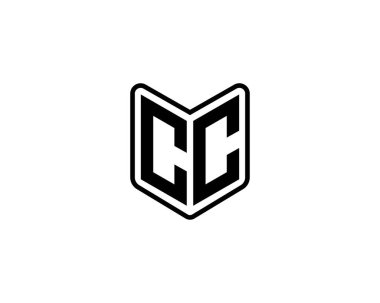 CC logo tasarım vektör şablonu. CC