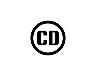 CD logo tasarım vektör şablonu. CD