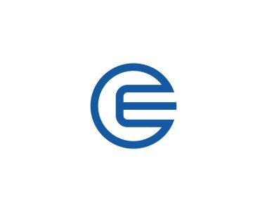 CE EC logo tasarım vektör şablonu.