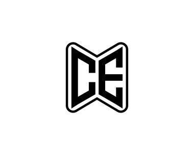 CE logo tasarım vektör şablonu. CE