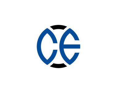 CE logo tasarım vektör şablonu. CE