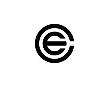 CE EC logo tasarım vektör şablonu.