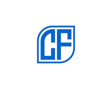 CF Logo tasarım vektör şablonu. CF