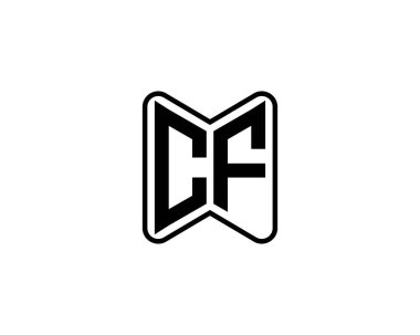 CF Logo tasarım vektör şablonu. CF