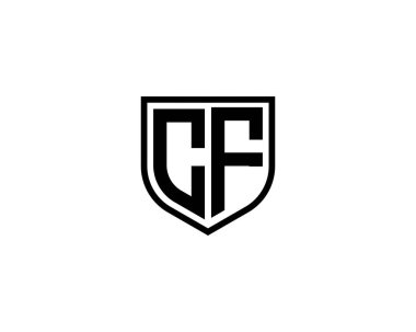 CF Logo tasarım vektör şablonu. CF