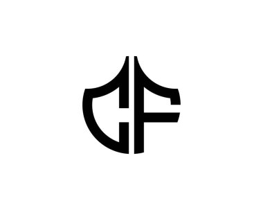 CF Logo tasarım vektör şablonu. CF
