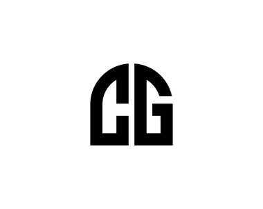 CG logo tasarım vektör şablonu. CG