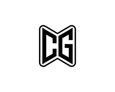 CG logo tasarım vektör şablonu. CG