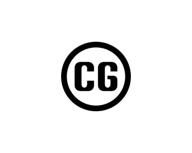 CG logo tasarım vektör şablonu. CG