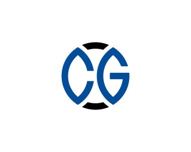 CG logo tasarım vektör şablonu. CG
