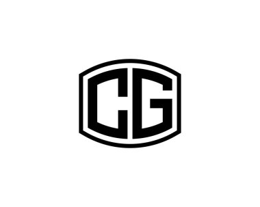 CG logo tasarım vektör şablonu. CG