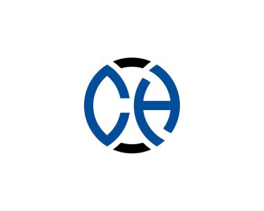 CH logo tasarım vektör şablonu. CH