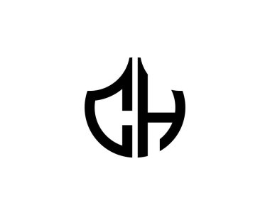 CH logo tasarım vektör şablonu. CH