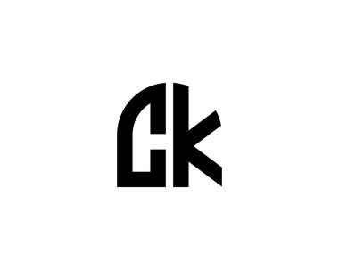 CK logo tasarım vektör şablonu. CK