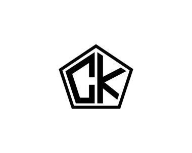 CK logo tasarım vektör şablonu. CK