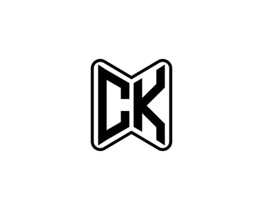 CK logo tasarım vektör şablonu. CK