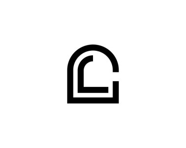 CL LC Logo tasarım vektör şablonu.