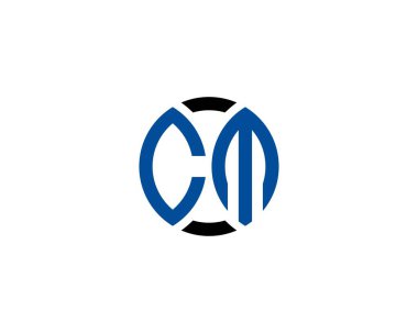 CM logo tasarım vektör şablonu. CM