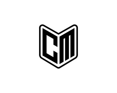 CM logo tasarım vektör şablonu. CM