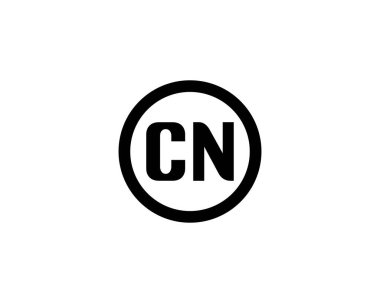 CN Logo tasarım vektör şablonu. CN