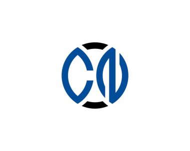 CN Logo tasarım vektör şablonu. CN
