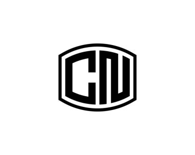 CN Logo tasarım vektör şablonu. CN