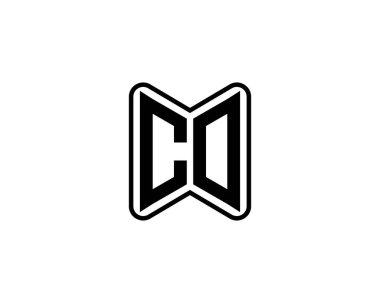 CO Logo tasarım vektör şablonu. Komutanım.