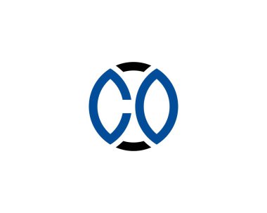 CO Logo tasarım vektör şablonu. Komutanım.