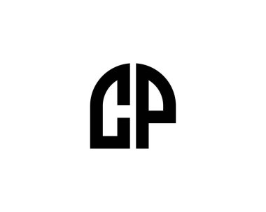 CP logo tasarım vektör şablonu. CP