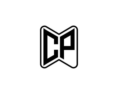 CP logo tasarım vektör şablonu. CP