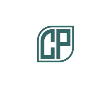 CP logo tasarım vektör şablonu. CP