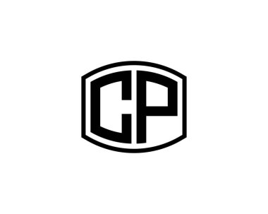 CP logo tasarım vektör şablonu. CP