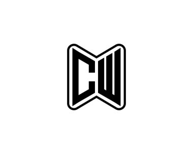 CW logo tasarım vektör şablonu. CW