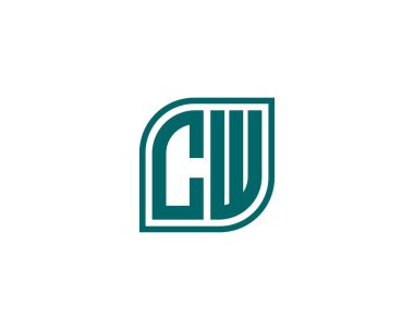 CW Logo design vector template. CW clipart