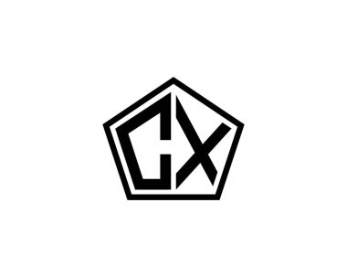 CX Logo tasarım vektör şablonu. CX
