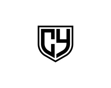 CY Logo tasarım vektör şablonu. CY