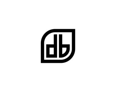 DB logo tasarım vektör şablonu. DB