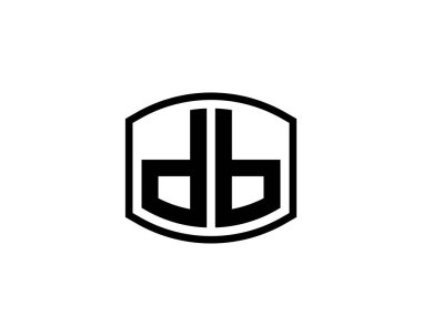 DB logo tasarım vektör şablonu. DB