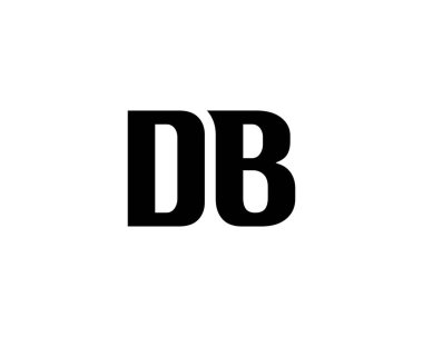 DB logo tasarım vektör şablonu. DB