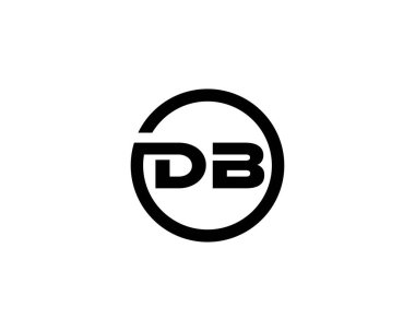 DB logo tasarım vektör şablonu. DB