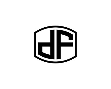 DF logo tasarım vektör şablonu. DF