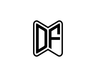 DF logo tasarım vektör şablonu. DF