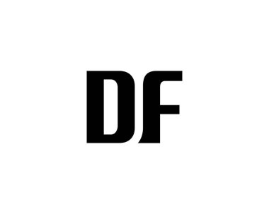DF logo tasarım vektör şablonu. DF