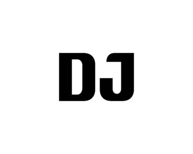 DJ Logo tasarım vektör şablonu. DJ