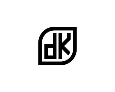 DK logo tasarım vektör şablonu. DK