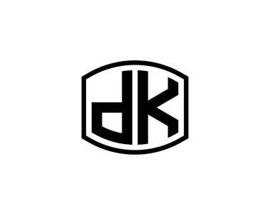 DK logo tasarım vektör şablonu. DK