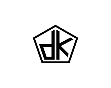 DK logo tasarım vektör şablonu. DK