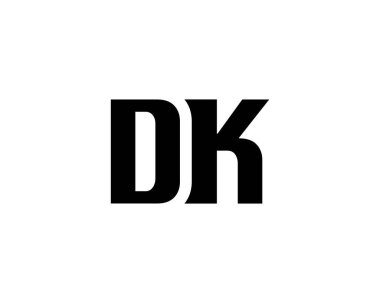 DK logo tasarım vektör şablonu. DK