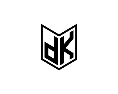 DK logo tasarım vektör şablonu. DK